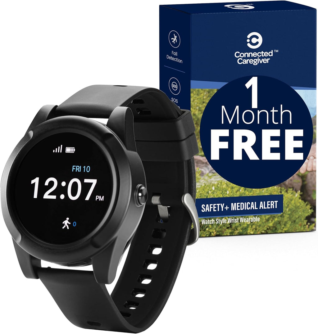 Safety+ 4G Medical Alert System for Seniors: Smart Watch, Fall Detection, 24/7 Monitor, WiFi Locate, SOS Button, Small, Lightweight, (Call to Activate)