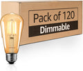 Lumiverse 120 Pack E26 Vintage LED Edison Bulbs CRI 90+, 5.5W 60W Equivalent Dimmable, Antique Style ST19/ST58 LED Light Filament Bulbs 2200K Warm White
