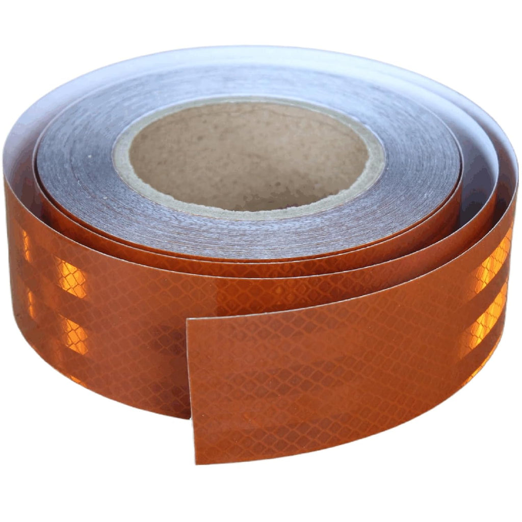 Non Fading Brown Reflective Tape Outdoor Waterproof 2 inch, High Visibility Warning Industrial Marking Tape,Safety Stickers (68 feet)