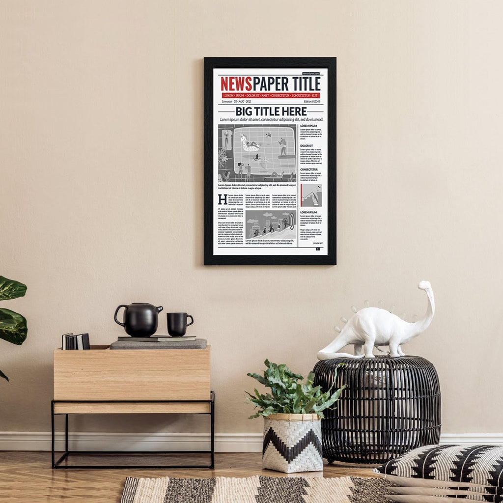 11x22 Picture Frame 3 Pack- Newspaper Frame for Assorted Media and News Articles-11x22 Wooden Frame with Plexiglass,Decorate Home and Office with Large Paintings -Fits Most Standard Newspapers