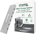 Plugable 6 Port USB C Charging Station, Up to 100W Charger for Multiple Devices with Priority Charging, Desktop Power Hub for USBC Devices Including Laptops Phones Tablets Earbuds and More (PS-6CC)