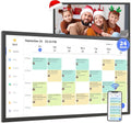 Digital Calendar Smart Chore Chart-for-Business-Schedules - 24" Wall Mounted Interactive Touchscreen Electronic Calendar, Auto-Sync Google iCloud Outlook Calendars for Family Household Organization