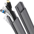 62.8in TV Cable Hider - Cord Hider Cable Management Wall, Cable Raceway Grey Wire Hider, Paintable Cable Concealer for Wall Mounted TV, Wall Wire Covers for Cords, 4* L15.7in *W1.2in *H0.59in