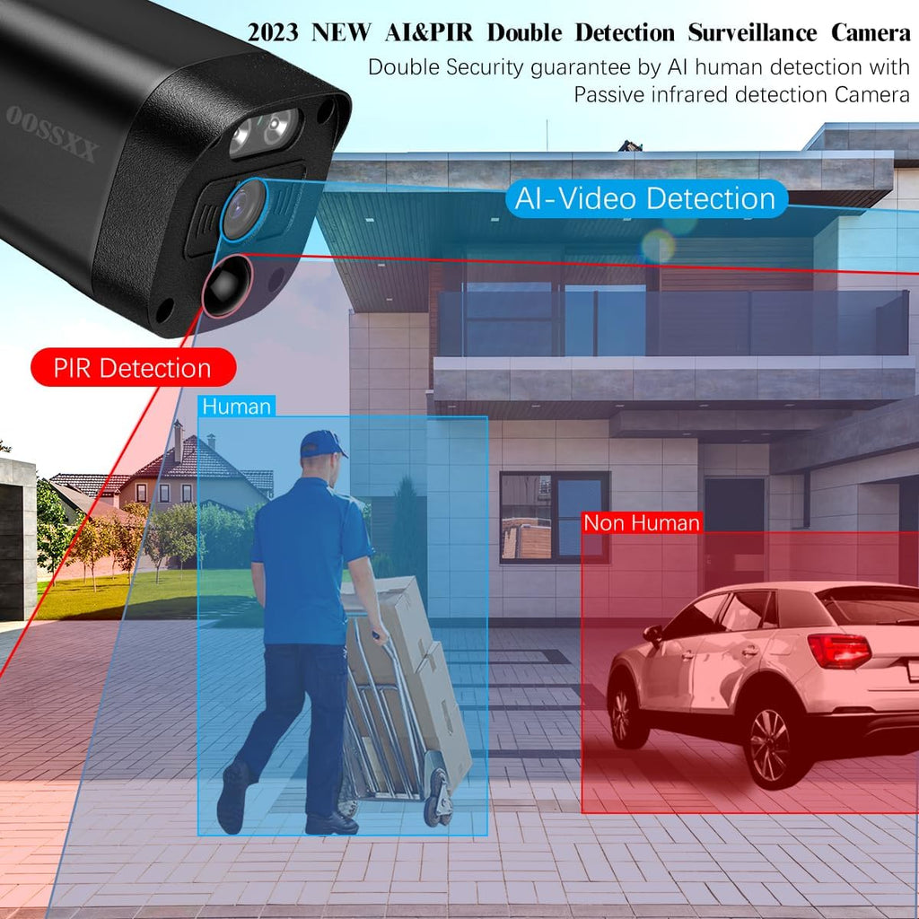 (All-in-One 10.1" IPS 8MP Monitor) 2-Way Audio PoE Outdoor Home Security Camera System Wired Outdoor Video Surveillance IP Cameras System