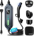 Level 1/2 Tesla Wall Charger, Tesla Portable Home Chargers with NACS Connector, 240V 16Amp, 6-20 Plug & 120V 12Amp, 5-15 Plug, Tesla EV Charger with 16Ft Cable for Models 3/Y/S/X