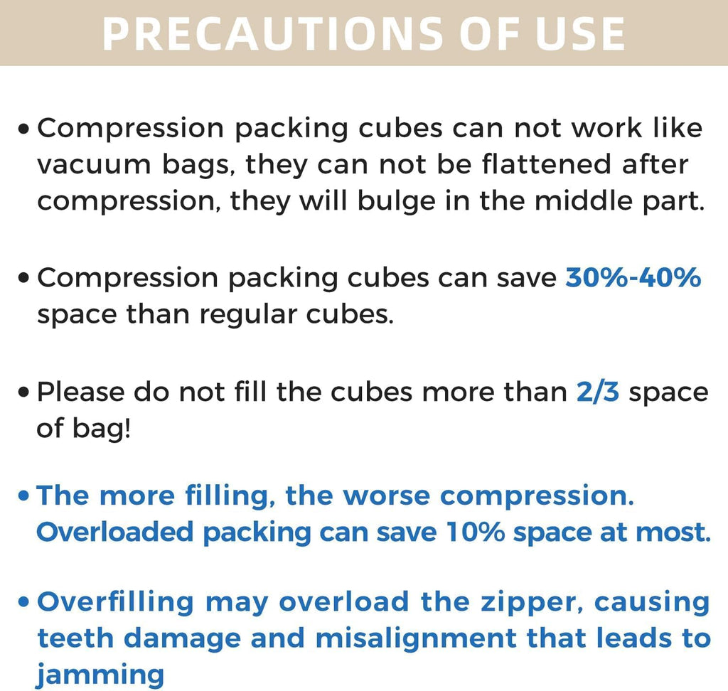 BAGAIL 4 Set/6 Set/8 Set Compression Packing Cubes Travel Accessories Expandable Packing Organizers(Purple HalfMesh 6 Set)