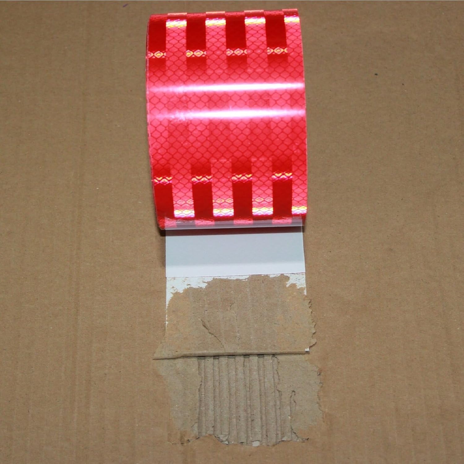 Non Fading Red Reflective Tape Outdoor Waterproof 4 inch Wide, High Visibility Warning Industrial Marking Tape, Safety Stickers (168 feet)