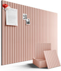 Large Felt Bulletin Board 48" x 36" Cork Board Alternative-12 Pack with 70 Safe Removable Adhesive Tabs, Cork Boards for Walls Cork Board for Home Office Classroom Pin Board (Pink)