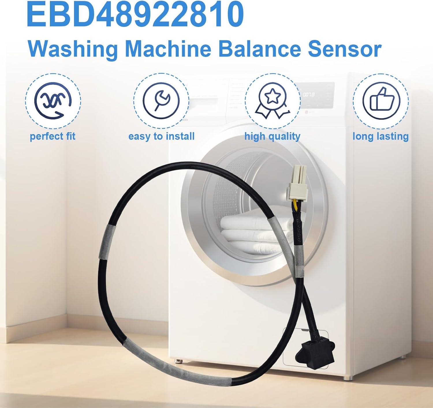 EBD48922810 Washing Machine Balance Sensor Fits for LG Vibration Sensor WM3555HWA/00 WM1455HWA/00 WV10-1410B WV10-1410W WV10-1412B Washer Balance Sensor Switch 3D Sensor CY120