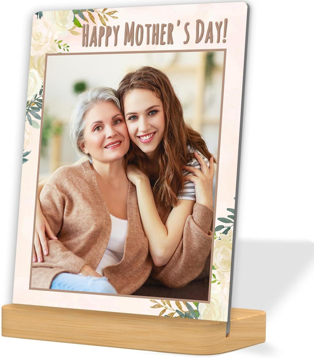 Custom Metal Photo Prints, Personalized Print Photos Frame for Desk, Customize Picture Frames Gifts for friend, remember, Lovers, Family Home