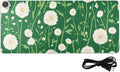 Heated Desk Pad Mouse Pad 31.5x13 Inch PU Leather Desk Mat with 3 Heat Levels Large Mouse Gaming Computer Laptop Mat Green Dandelion and Daisy