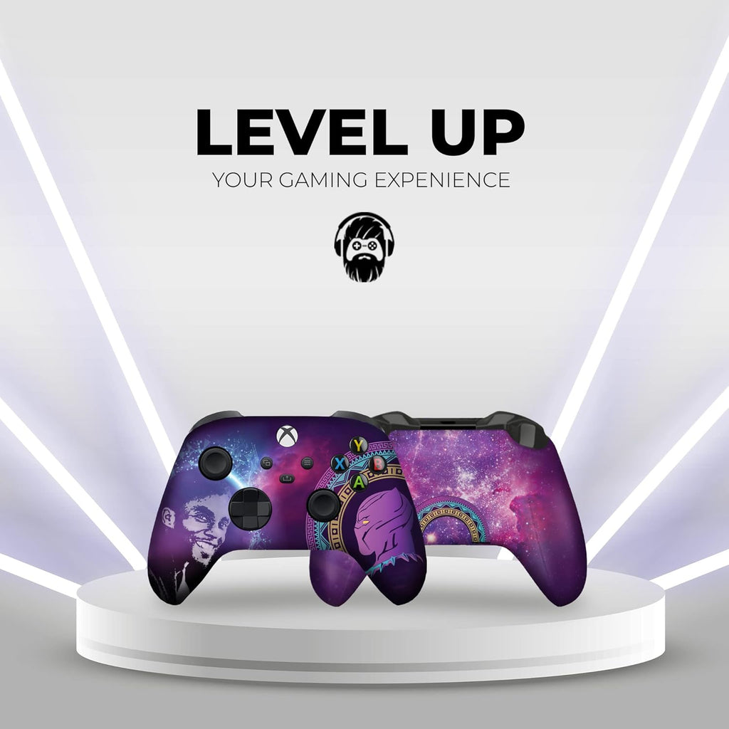 DreamController Blacckk Panther Custom X-box Controller Wireless compatible with X-box One/Series X/S Proudly Customized in USA with Permanent HYDRO-DIP Printing (NOT JUST A SKIN)