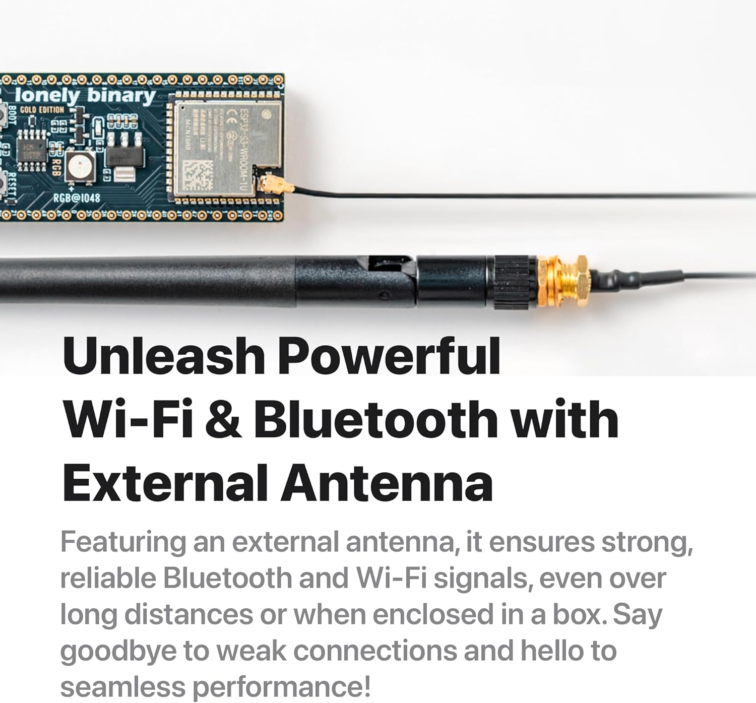 ESP32-S3 Development Board Gold Edition 16MB Flash 8MB PSRAM Dual USB-C IPEX Antenna WiFi Bluetooth for Arduino IoT Projects, MicroPython & ESP-IDF N16R8 (16MB +Antenna Gold Edition)