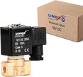 UNOX 1/8" NPT Solenoid Valve 12V DC, Brass Control Valve Normally Closed - 0-232 PSI Multi-Purpose Reliable Control Valve for Water, Air, and Gas - Solenoid Valves