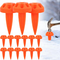 15 Pcs Driveway Marker Mount Stakes, Orange Reflective Mount Stake, Snow Ground Spike Stake for Driveways Pathways Walkways Parking Lot Ski Run Residential Property