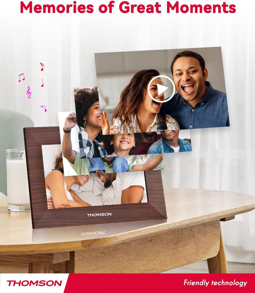 7 Inch Digital Picture Frame, Digital Photo Frame WiFi with 32 GB, 1280x800 HD IPS Touch Screen, Auto-Rotate, Slideshow, Share Photos/Videos Instantly from Anywhere Great Gift (7 Inch WiFi)