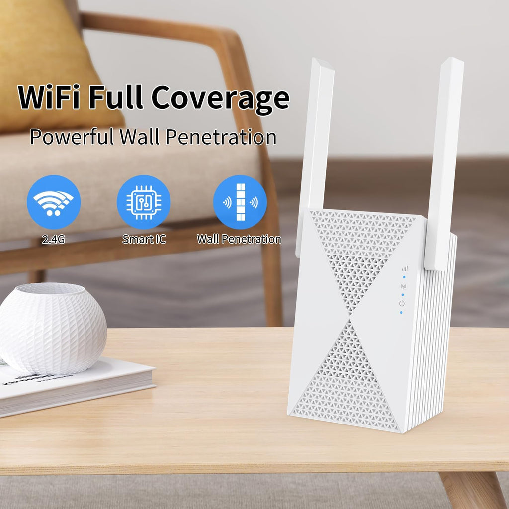 2025 Fastest WiFi Extender Signal Booster - Coverage Up to 9999 sq. ft, Easy Setup, Long Range WiFi Extender, Ethernet Port & Access Point, and Stable Internet Performance with 60+ Devices