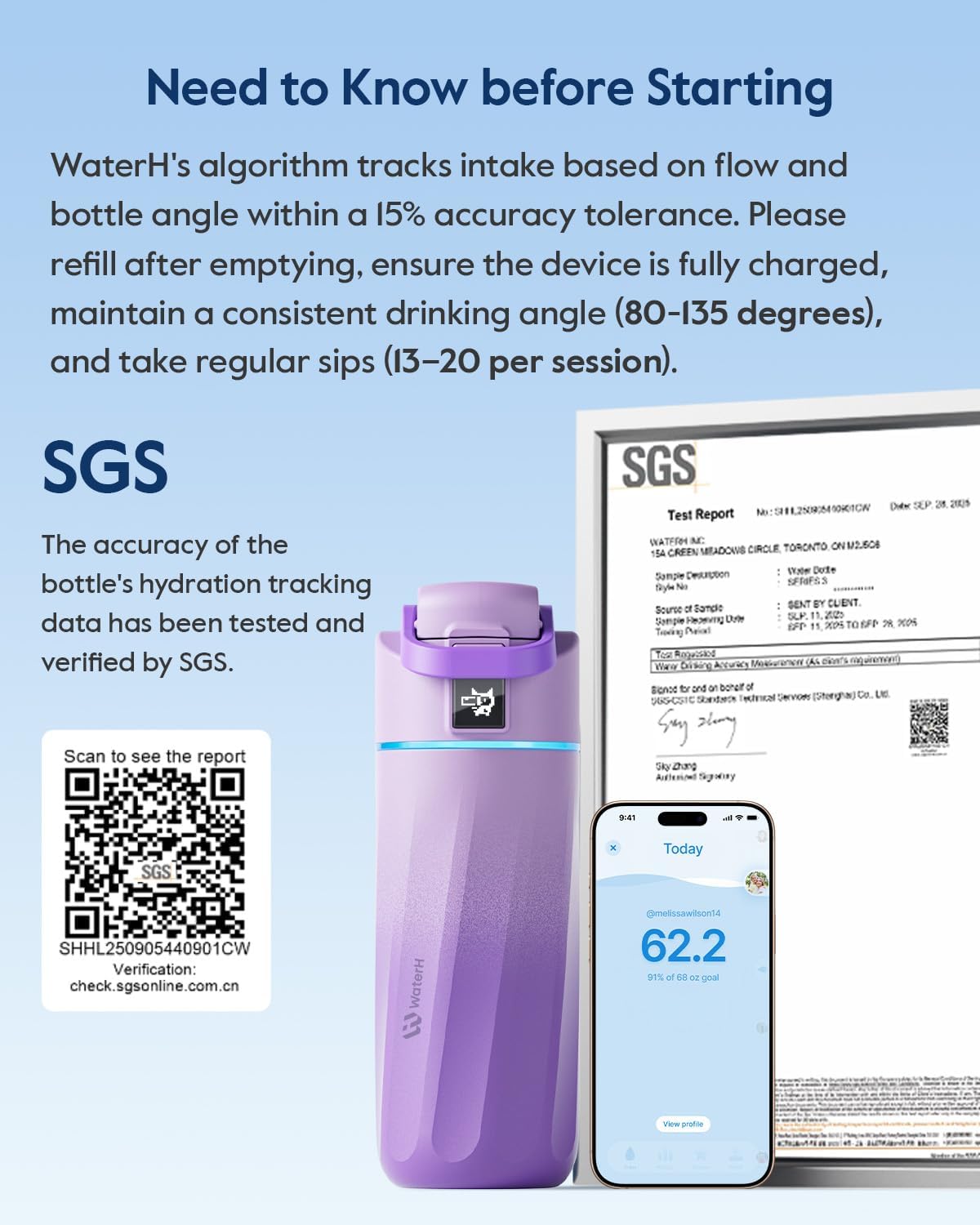 BOOST Smart Water Bottle with Reminder & Tracker, 16oz Kids Water Bottle for School, DIY Refrigerator Magnets, BPA-Free Vacuum Insulated Stainless Steel, Ideal Gift for Christmas, New Year
