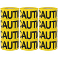 Caution Tape 12 Pack 3 inch x 1000 feet, Bright Yellow w/Bold Black Text, 3" Wide for Maximum Readability Strongest & Thickest Tape for Danger/Hazardous Areas