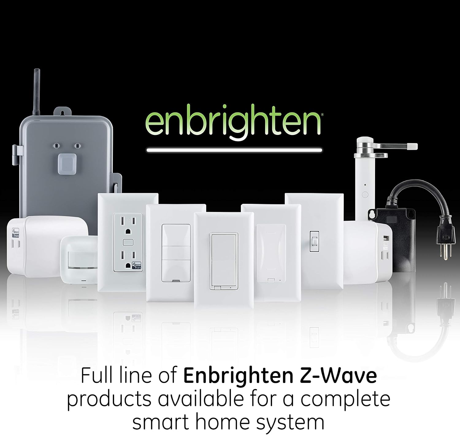 Enbrighten Almond Z-Wave Plus Smart Light Switch with QuickFit and SimpleWire, 3-Way Ready, Compatible with Alexa, Google Assistant, ZWave Hub Required, Repeater/Range Extender, Toggle, 2 Pack, 81174