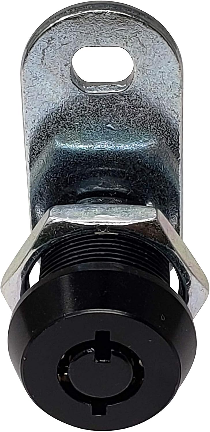 Admiral Locks Tubular Cam Lock, Keyed Alike Removable Key RV Compartment Storage Lock Cabinet Locks (Black Pack of. 10, 5/8" 180°)