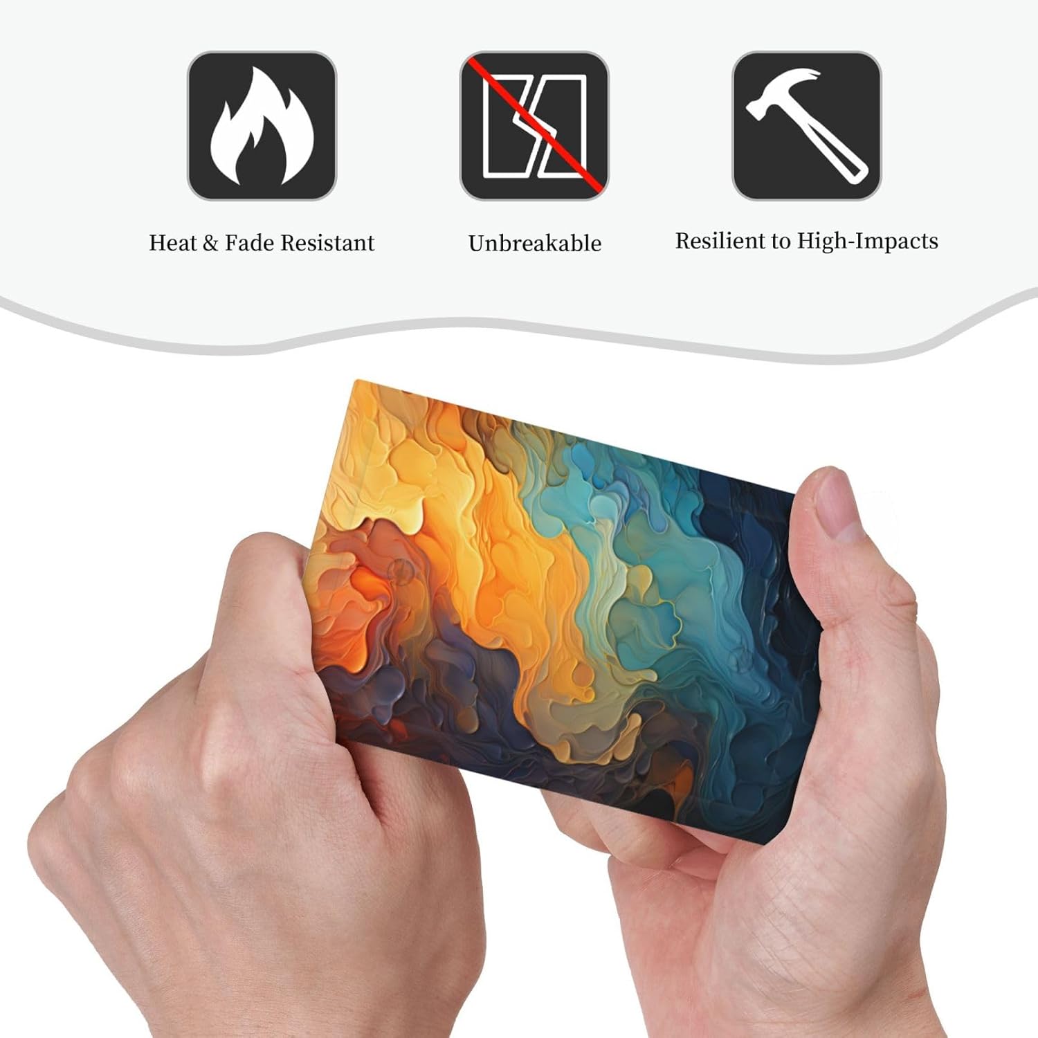 Abstract Colorful Modern Luxury Rainbow 1-Gang No Device Blank Wallplate Electrical Light Switch Covers Decorative Receptacle Face Plate Cover for Bathroom 5 X 3 IN