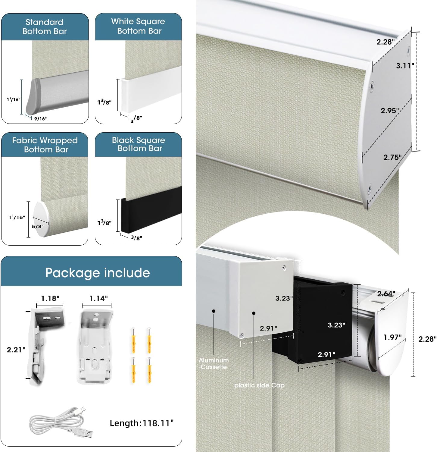 SmartWings Motorized 100% Blackout Shades Blinds, Custom Size, Cordless Window Shades with Rechargeable Battery, Work with Matter/Apple HomeKit, Alexa, Thread/Zigbee, Remote Optional, Vigor Cream