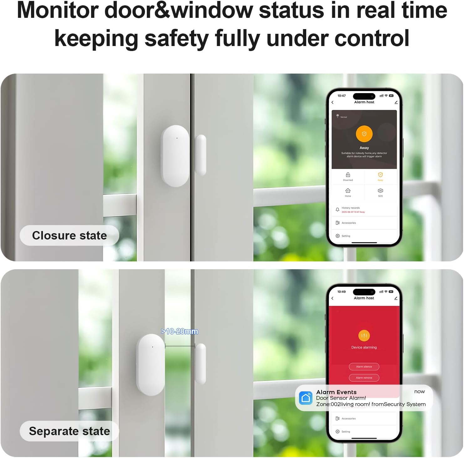 Home Alarm System Wireless,Wireless Security System with 4G SMS/Phone App Alerts,Door Alarms,Motion Detector,Compatible with Alexa&Google for Home,24Psc DIY Kit,No Monthly Fee