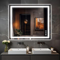 30"x 36" Bathroom Mirror for Over Sink, Anti-Fog LED Bathroom Mirror with Lights, Memory 3 Colors Modes & Dimmable Bathroom Vanity Mirror