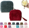 Stuffdatas Travel Jewelry Case, Stuffdatas Bags, Small Jewelry Travel Pouch Mini, Travel Jewelry Organizer Pouch Velvet, with 5 Compartments (2PCS-F)
