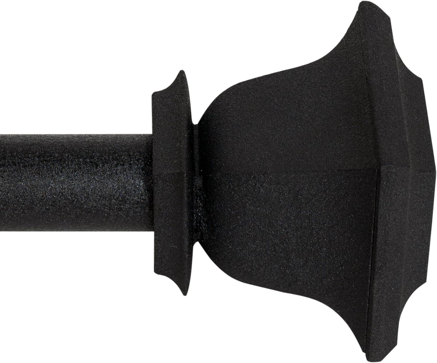 Deco Window Adjustable Curtain Rod for Windows 44 to 120 Inch (Pack of 1) Extendable Heavy Duty 1 Inch Iron Drapery Pole with Finials Wall Mounted French Door Curtain Rods (Dark Stone)