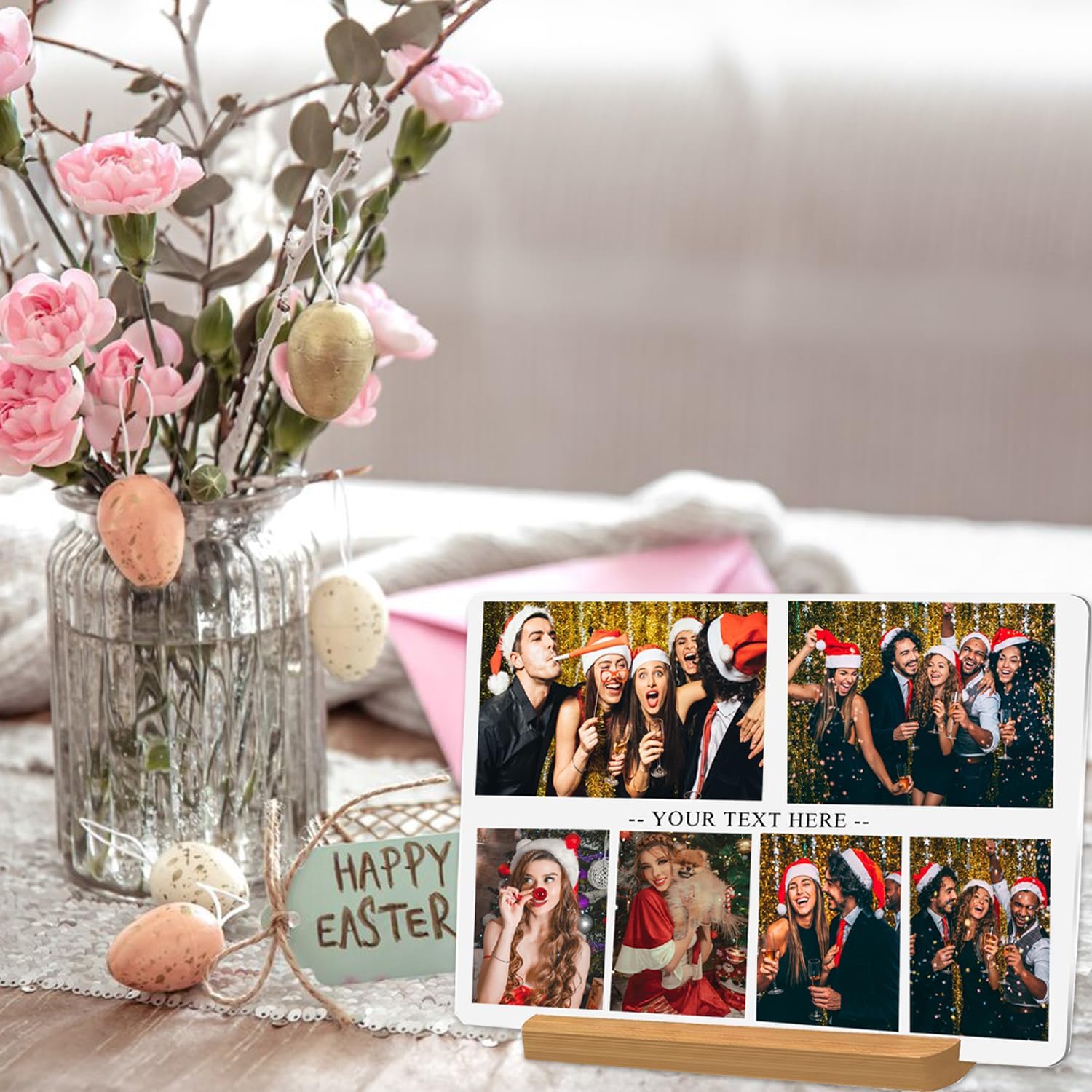Custom Metal Photo Prints, Personalized Picture Frame with Your Photos, Customized Photo Gifts for Lovers, Couples, Family and Home Decor