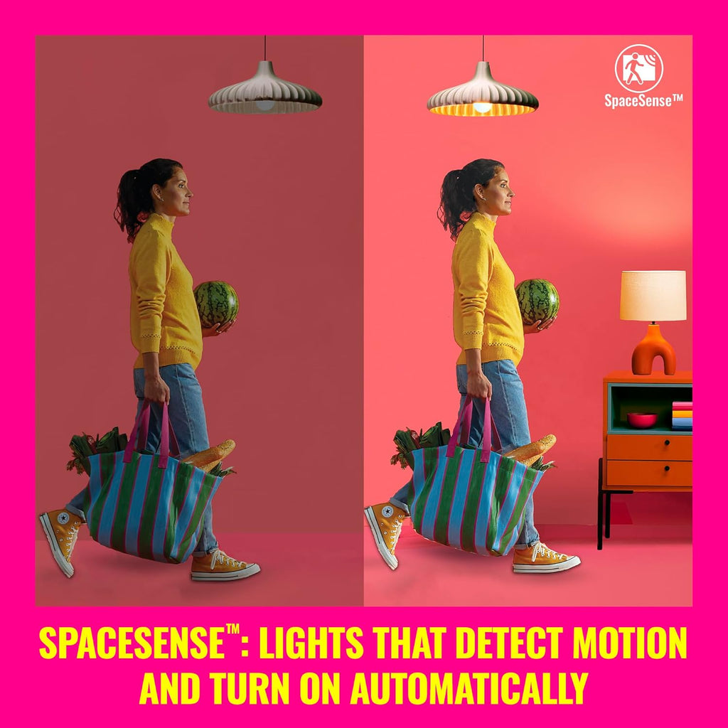 WiZ Connected Smart Light Bulbs, 2-Pack, Color A19 60W 800LM E26 Indoor LED Lights, Smart Bulbs with Motion Detection, Control with Voice or App