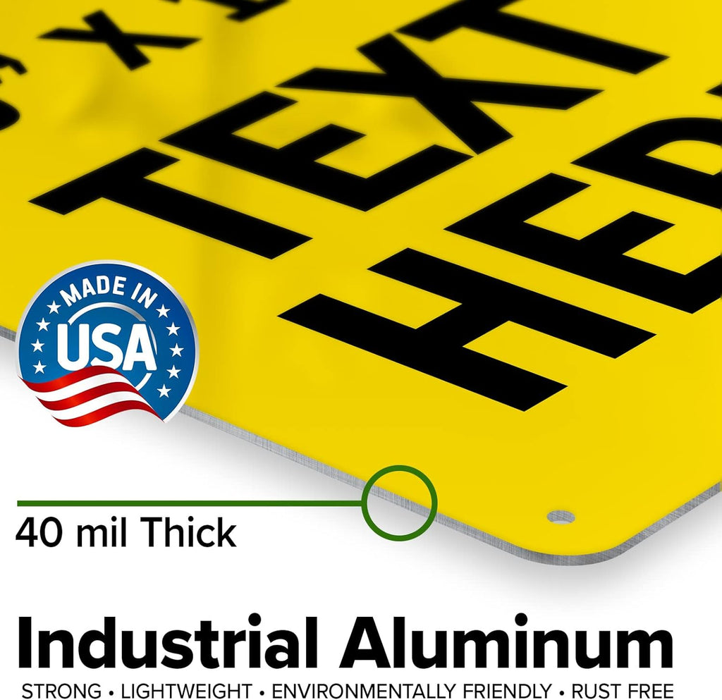 Custom Caution Sign, OSHA Sign, 10x14 Inches, Rust Free .040 Aluminum, Fade Resistant, Made in USA by My Sign Center