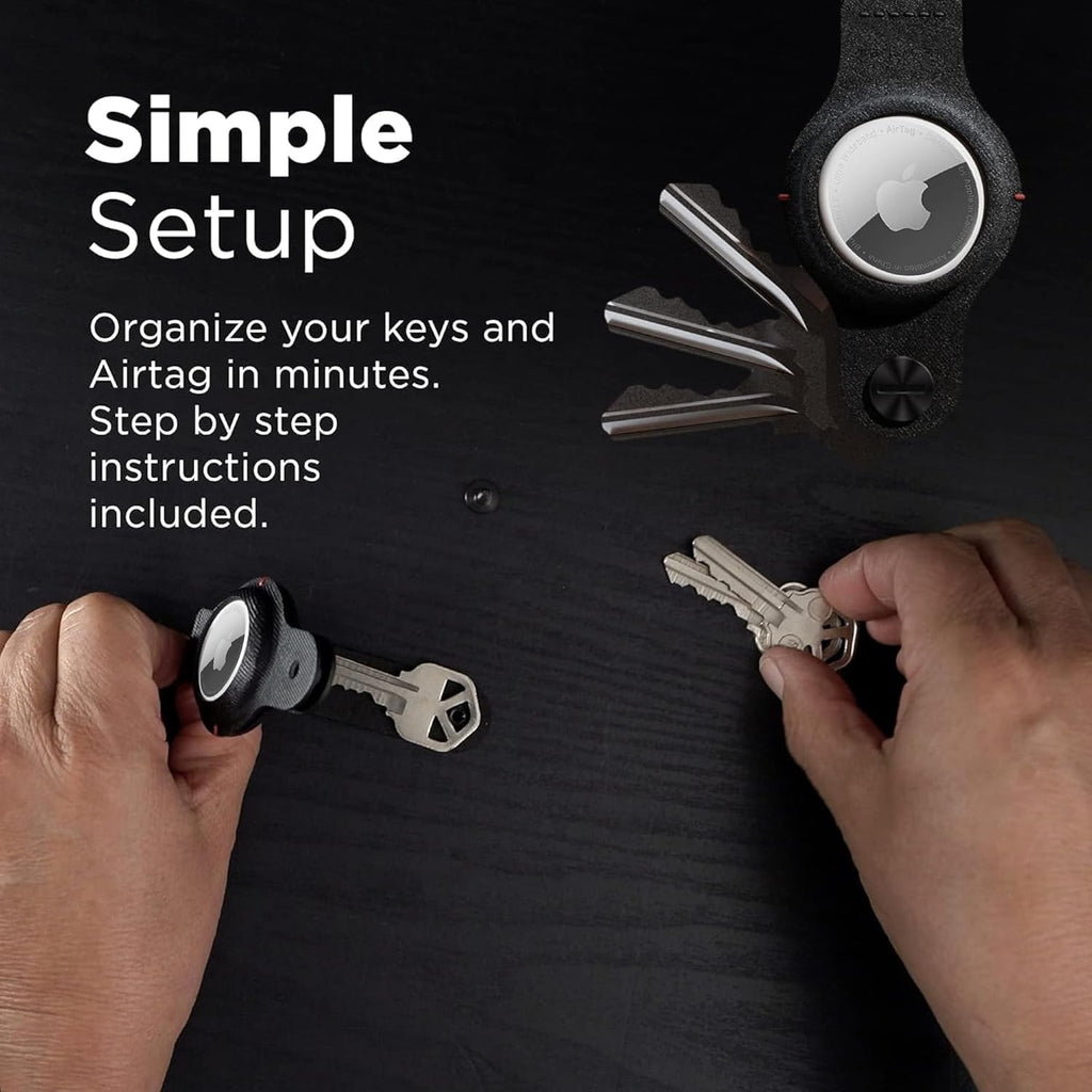 KeySmart AirTag Keychain Key Holder, Compatible with Apple AirTag Holder, Key Organizer Keychains