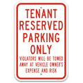 Brimar 12"x18" Tenant Reserved Parking Only Sign - Aluminum, Weatherproof, Highly Visible, Clear Designation for Reserved Parking Areas.