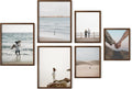 Haus and Hues Photo Frame Set - Set of 6 Picture Frame Set, Bulk Picture Frames, Frame Collage for Wall, Gallery Wall Collage Picture Frames for Wall Picture Frame Pack (Three 8x10, Three 11x14 Walnut)