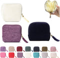 Stuffdatas Travel Jewelry Case, Stuffdatas Bags, Small Jewelry Travel Pouch Mini, Travel Jewelry Organizer Pouch Velvet, with 5 Compartments (3PCS-C)