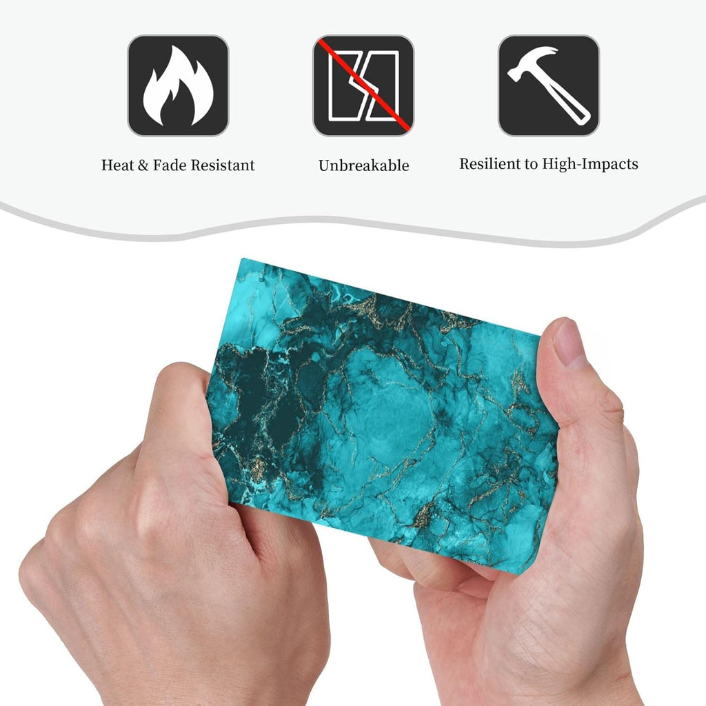 Decorative Light Switch Plate Covers Modern Abstract Turquoise Blue Marble Texture 1 Gang No Device Single Blank Outlet Covers Wall Plate Light Switch Covers for Bathroom Home Decor