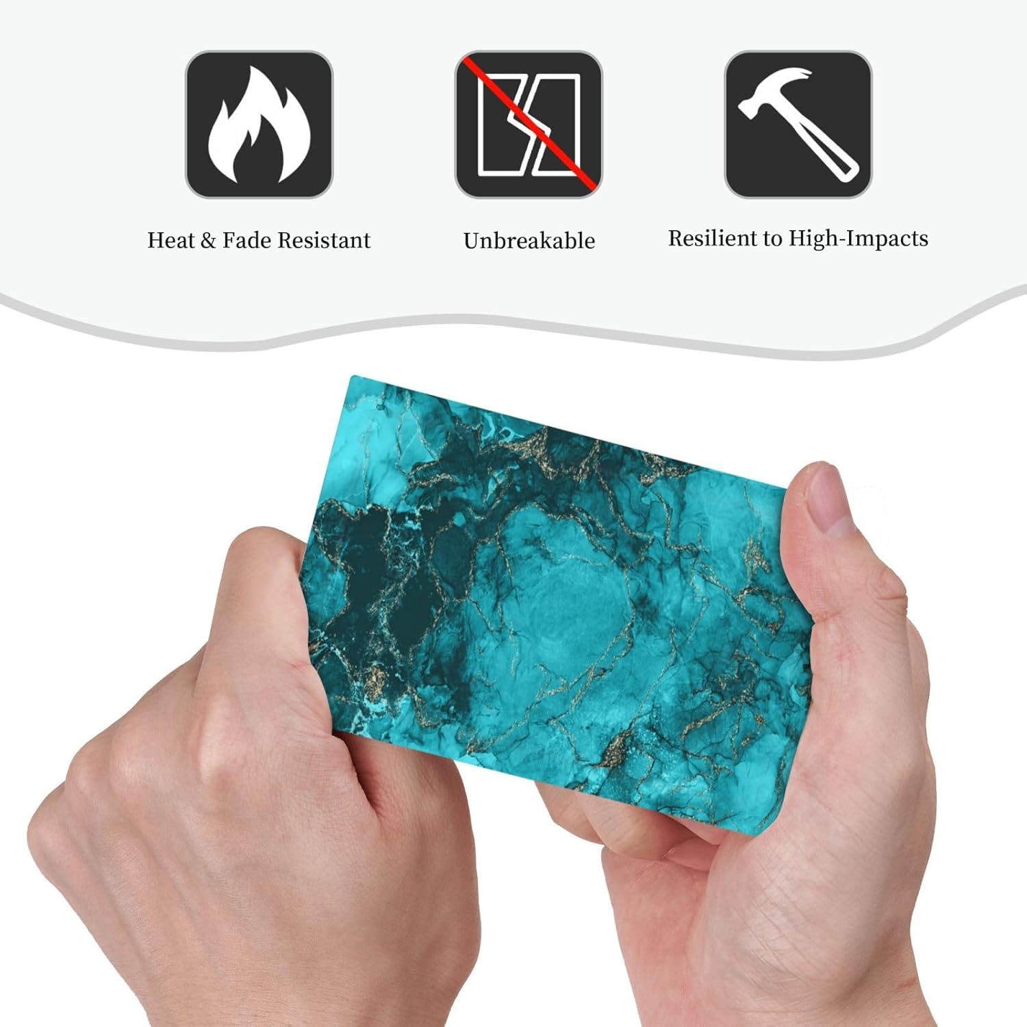 Decorative Light Switch Plate Covers Modern Abstract Turquoise Blue Marble Texture 1 Gang No Device Single Blank Outlet Covers Wall Plate Light Switch Covers for Bathroom Home Decor