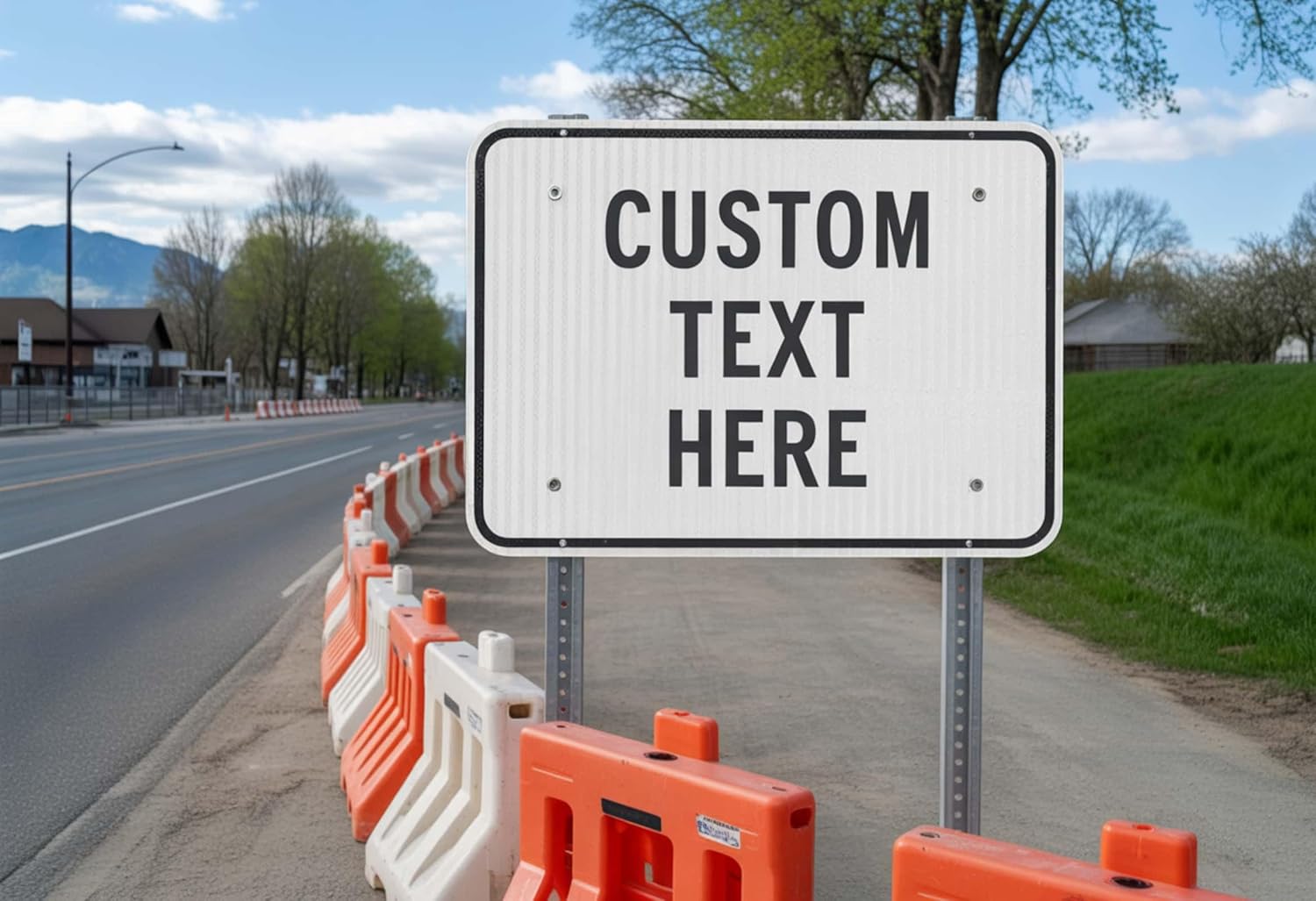 Custom Metal Signs for Business Outdoor, 22x16 Inches Reflective Option, Single/Double-Sided, Personalized Aluminum Signs, Rust-Free