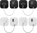 Refrigerator Lock - Heavy Duty Fridge & Freezer Safety Latch for Babies & Toddlers, Easy Install Kitchen Cabinet Lock (White & Black 4)