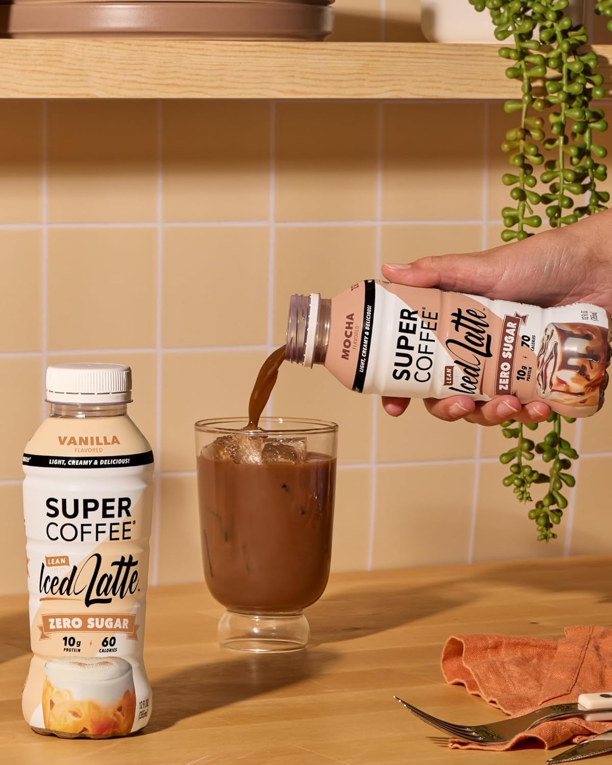 Super Coffee, Ready To Drink Iced Coffee, Vanilla Latte (12 Ounce Bottles, Pack of 12) - Low Net Carbs, No Added Sugar, Keto Friendly, 10g of Protein, Low Calorie, Protein Coffee