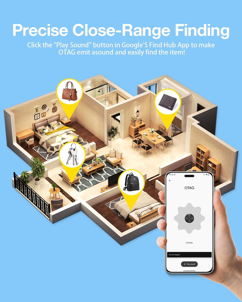 Air Tags for Android,Air Tags-4 Pack Android,Android Tracker Tags with 4 Case,2 Year Battery Life,Google Find Trackers for Google'S Find Hub App,IP65 Waterproof Luggage Tracker Android,4 Colour