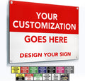 SPEEDYOOKS Custom Outdoor Metal Sign, Personalized Aluminum, Customized Safety, Business, Waterproof - White Aluminum (Red & White, 14x10 In)