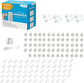 Vmaisi Adhesive Magnetic Locks for Cabinets & Drawers (64 Locks and 8 Keys)