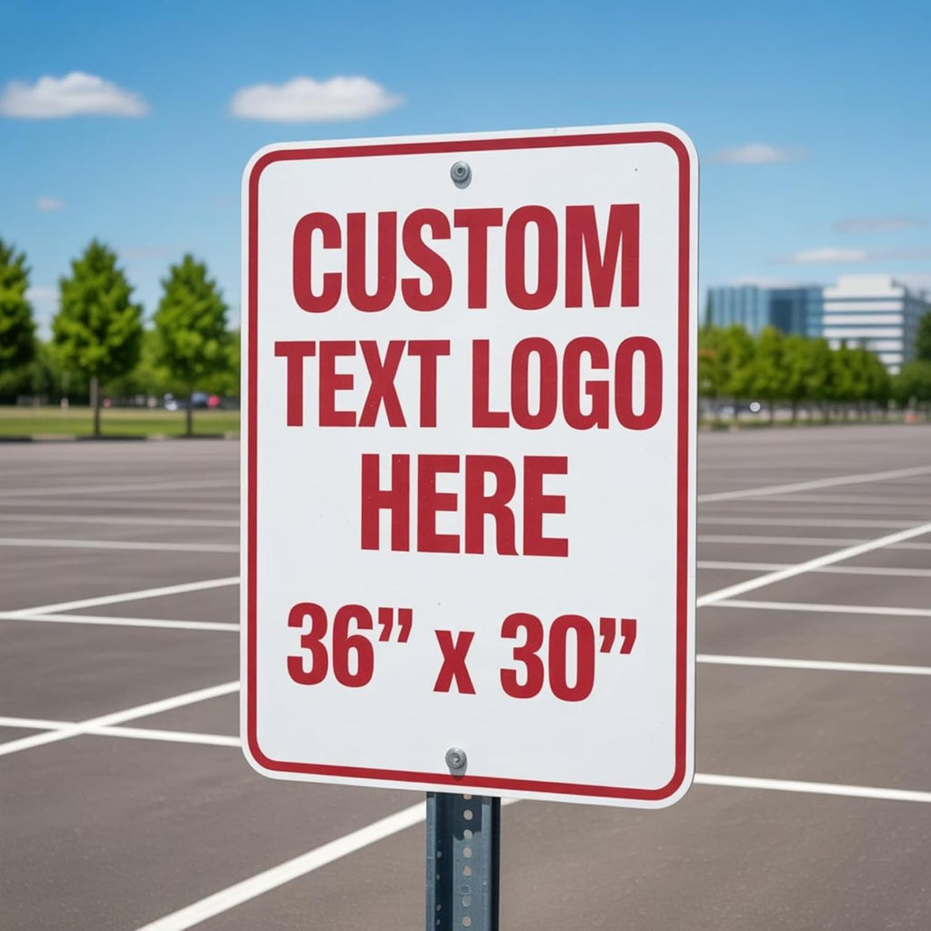 Custom Metal Sign Outdoor, 36x30 Inches Personalized Metal Signs for Office, Business, Home, Rust Free .040 Aluminum