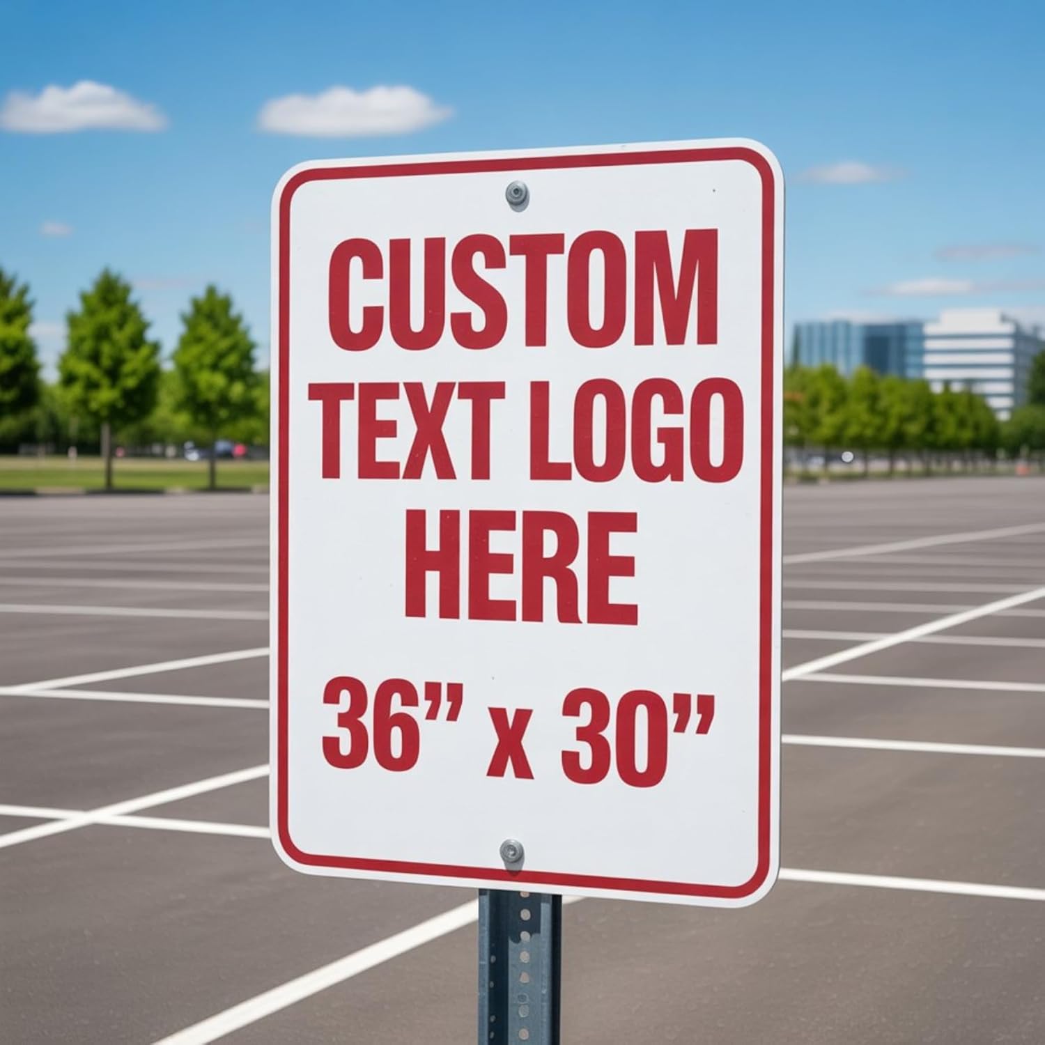 Custom Metal Sign Outdoor, 36x30 Inches Personalized Metal Signs for Office, Business, Home, Rust Free .040 Aluminum