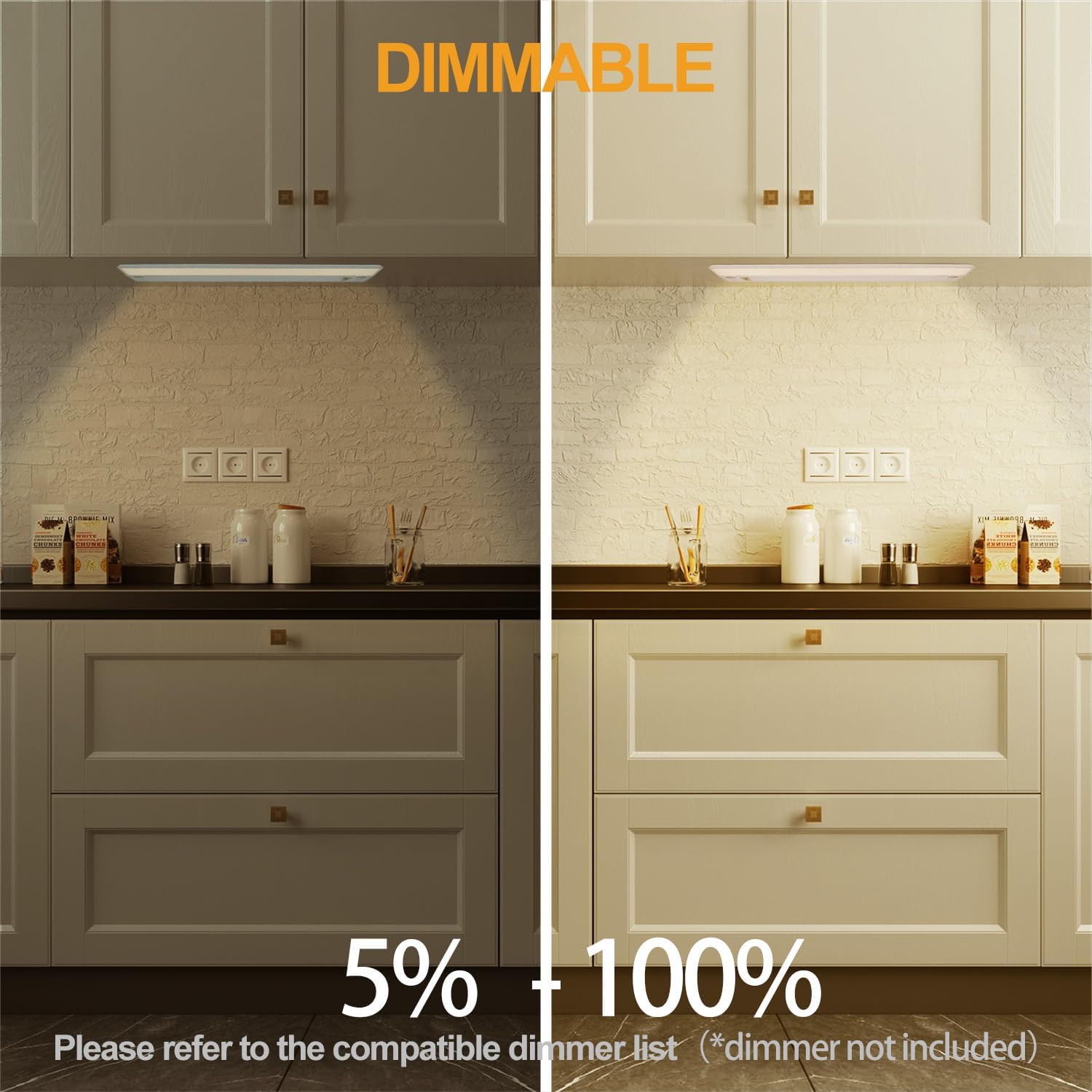 Ansen 2Packs of Under Cabinet Lighting Hardwired, 36in 22W 1426LM Dimmable Led Light for Kitchen/Closet, CRI 92+, R9 90+, 3 Color Temperature, 3000K/4000K/5000K(Warm White, Cool White, Daylight)