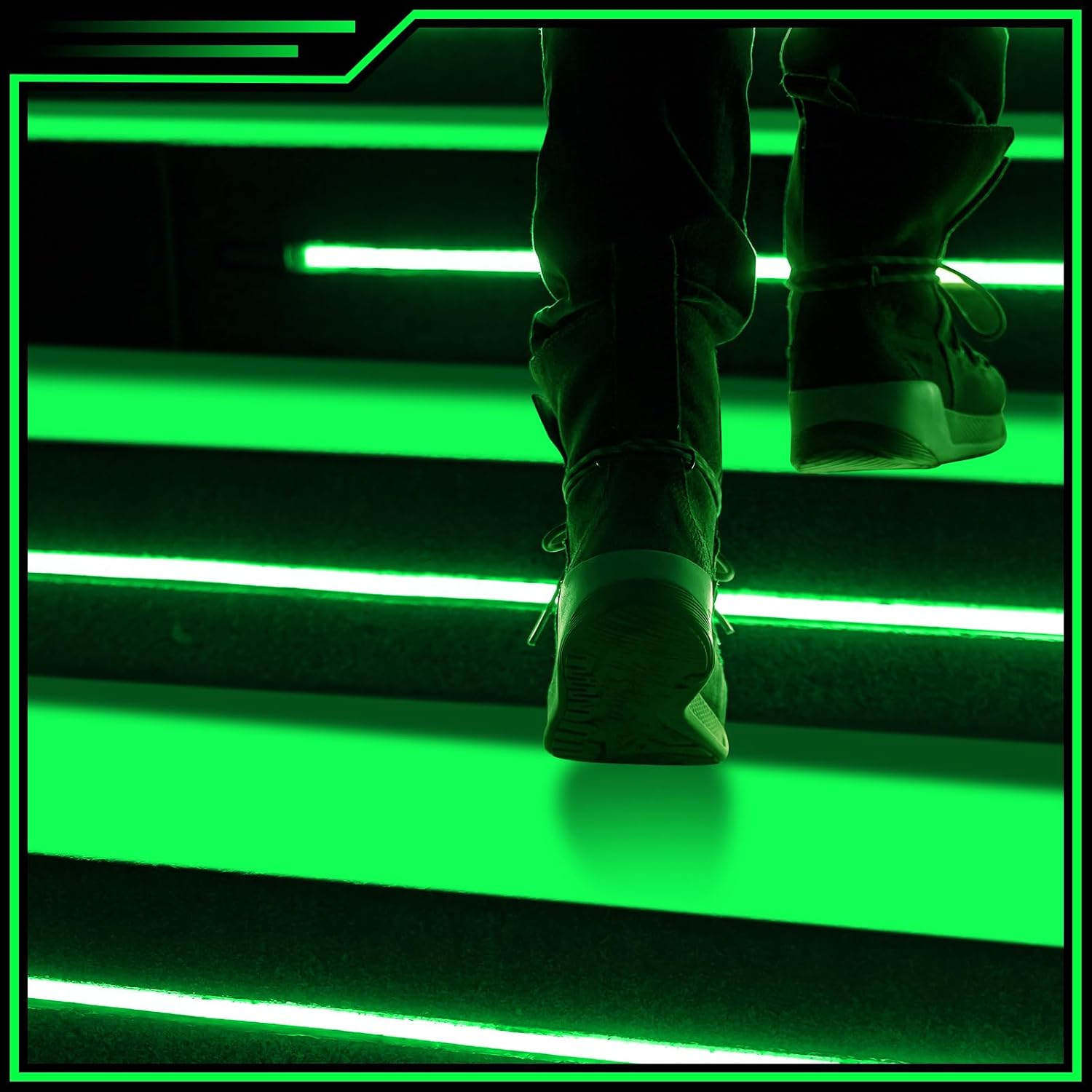 2 Rolls Glow in The Dark Tape 32.8 ft x 4 Inch Luminous Phosphorescence Green Long Lasting Bright Glow Tape for Halloween Night Decorations, Theater Stages, Stairs, Walls, Steps and Exit Sign